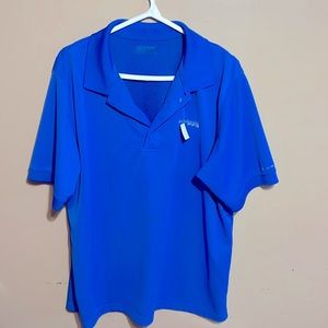 Men’s Blue Columbia Performance Fishing Gear Polo, L/G